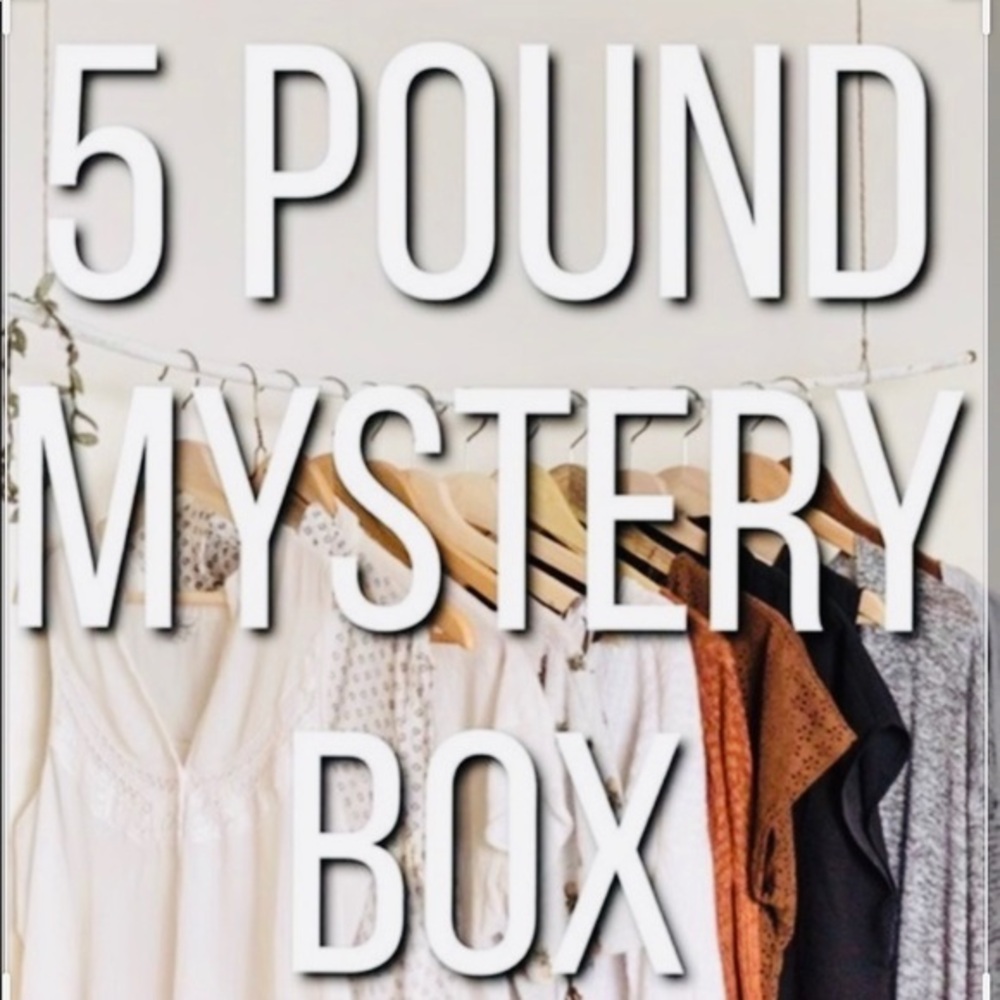 5 LB Mystery Box Full of clothes/goodies /treasure just 30 dollars